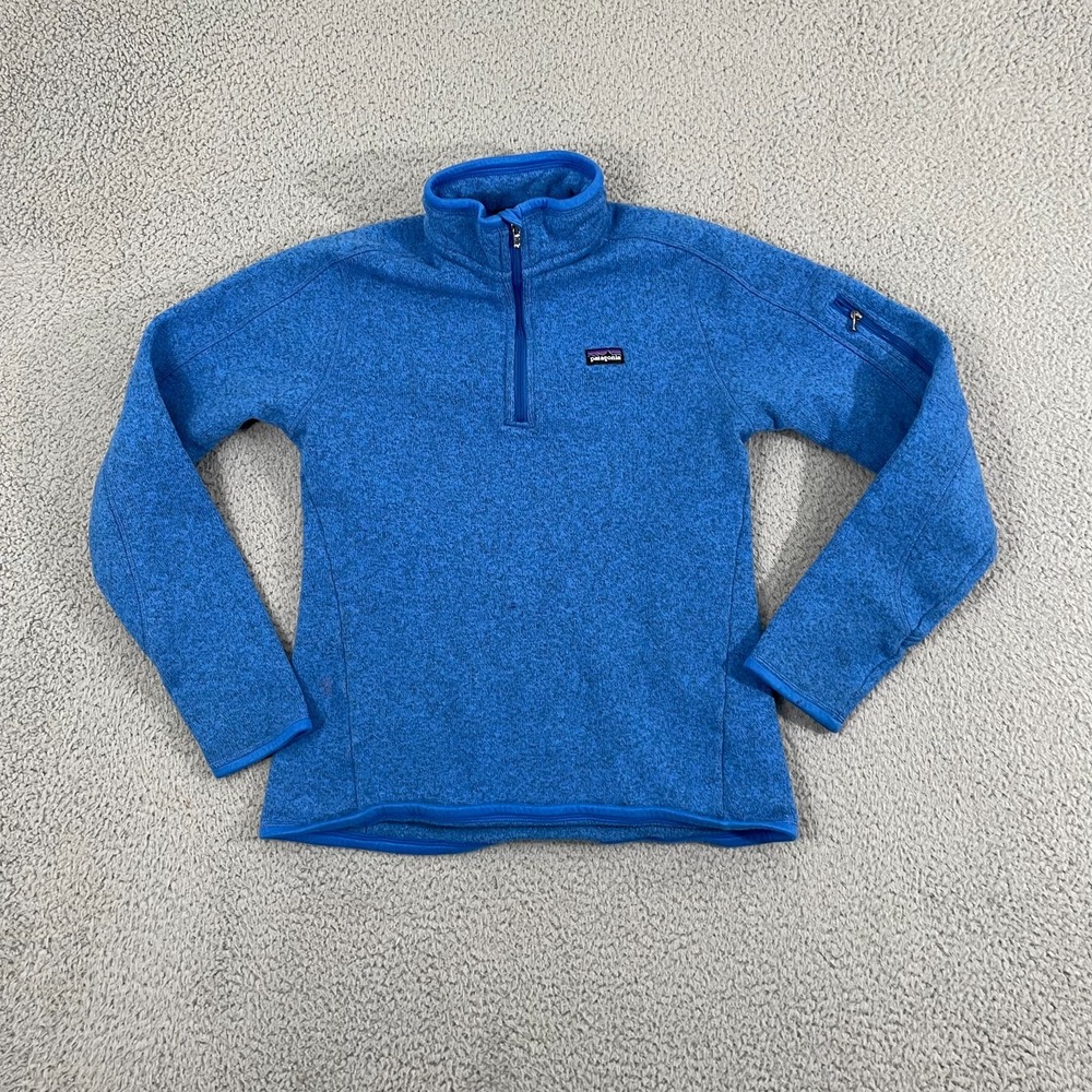Patagonia 1/4 Zip Better Sweater Women M Electric Blue Outdoor Hiking Gorpcore